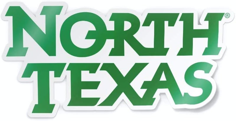 Nudge Printing Collegiate NCAA Car Decal Made from Premium Weatherproof Vinyl (University of North Texas Script) - Image 1